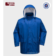 Chaqueta de lluvia impermeables a prueba de viento del impermeable del poliuretano de la tela resistente al agua